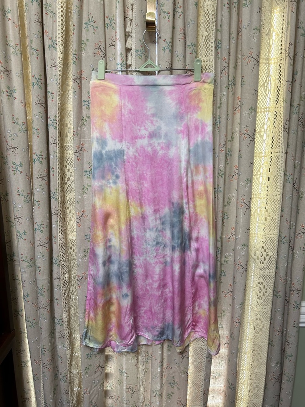 Nation LTD Juliana Tie Dye Midi Skirt Pastel Made in LA Size S